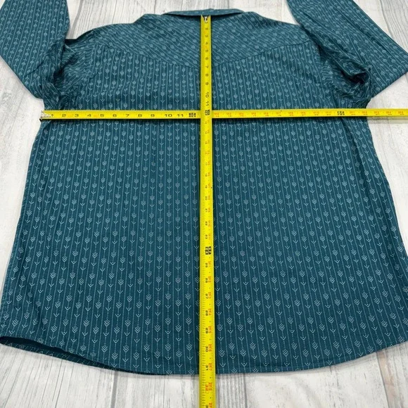 Cody James Western Pearl Snap Shirt 2XL Blue Long Sleeve Cowboy Aztec Mens - Picture 5 of 10